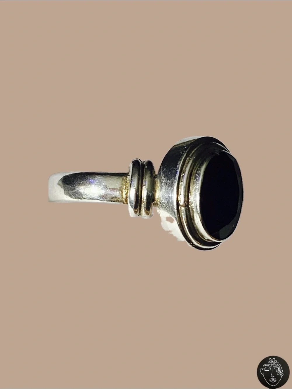 VTG NWT Sterling Silver 925 Red Garnet Solitaire Ring Size 5.5 Boho